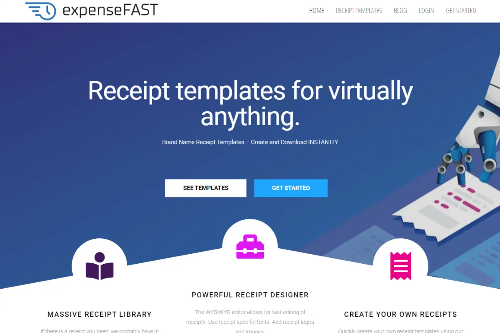 ExpenseFast Homepage