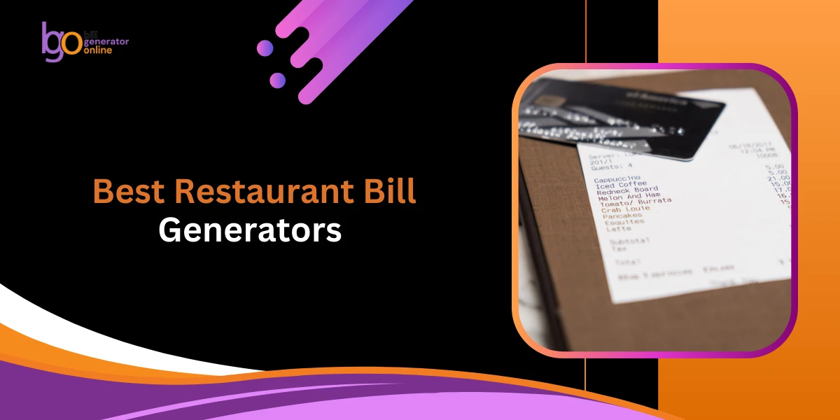 Best Restaurant Bill Generators Thumbnail